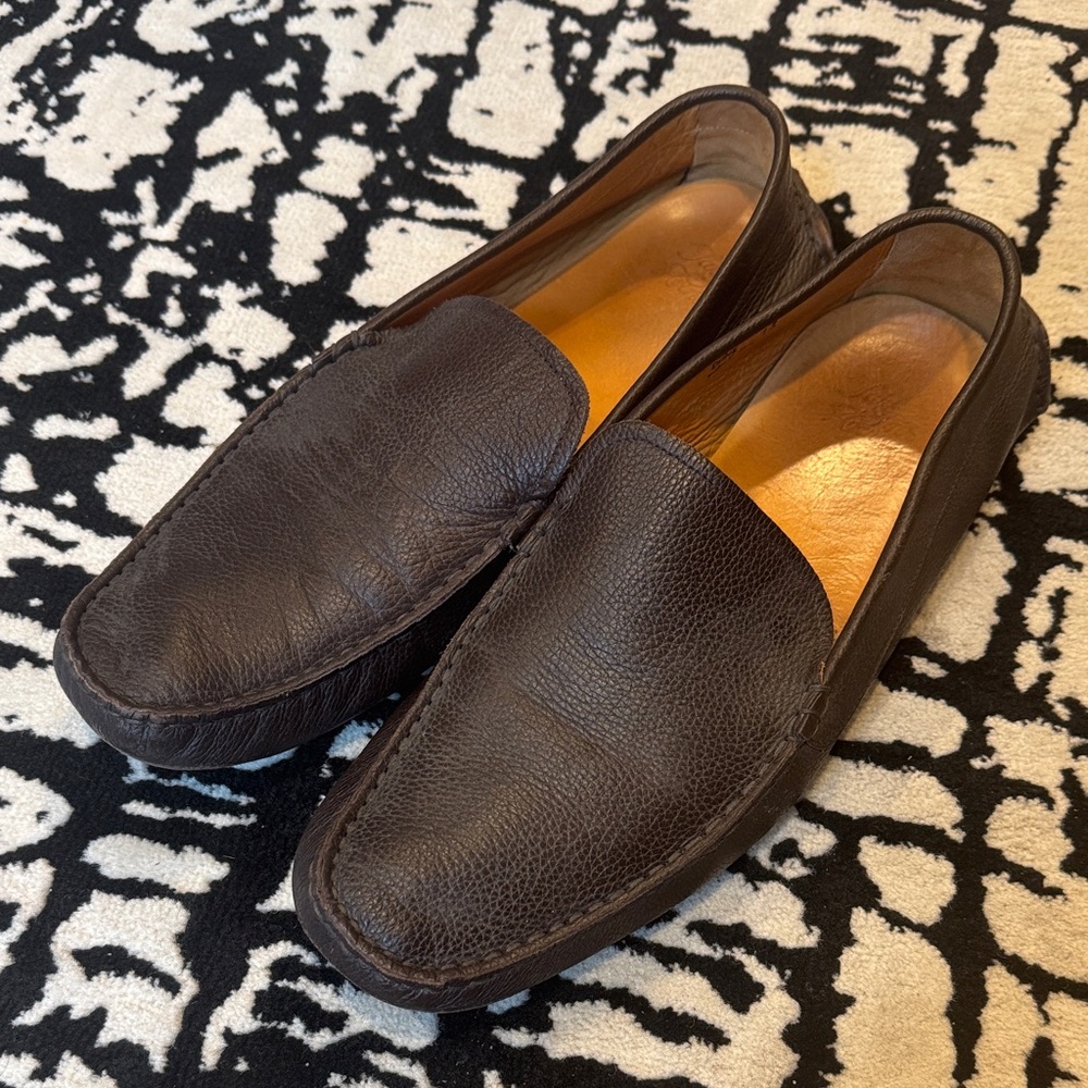Size 13 Men Classic Brown Leather Loafers